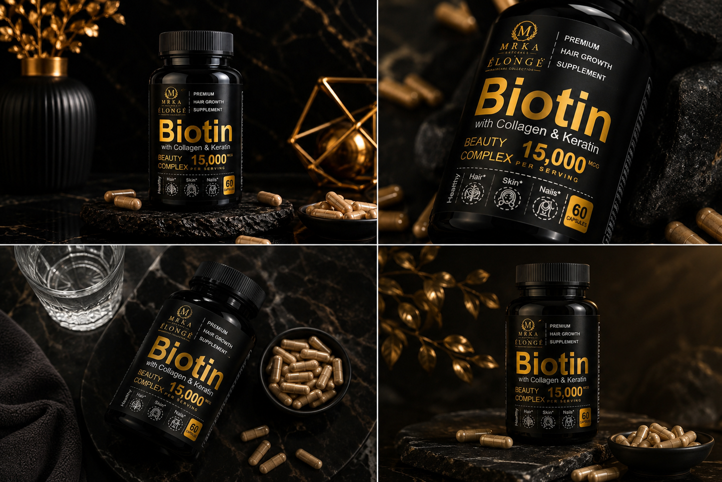 Biotin + Collagen + Keratin Hair Growth Supplement