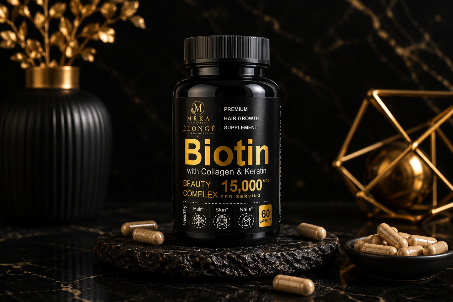 Biotin + Collagen + Keratin Hair Growth Supplement
